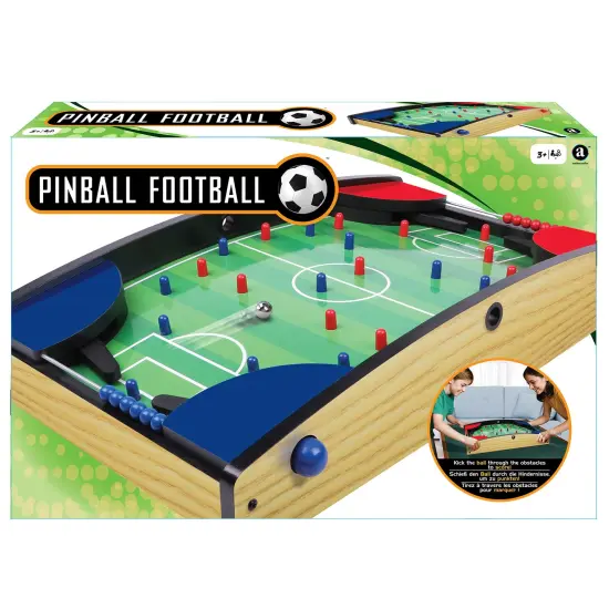Ambassador Games: Tabletop Soccer Pinball - 20" - Compact Traditional Arcade Game Combined With Sports, Quality Wood, Adults & Kids 5+, 2 Players {1}