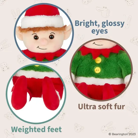 Bearington Elfie Christmas Plush, 15.63" Elf Stuffed Animal, For Ages 3-14 {2}