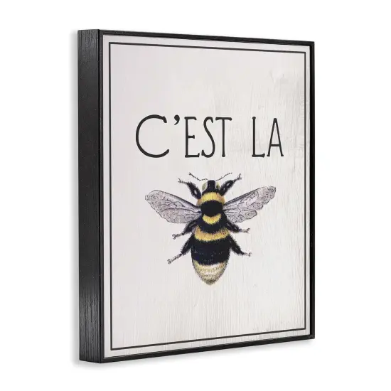 Stupell Industries French Bee Phrase Framed Giclee, design by Lil' Rue {3}