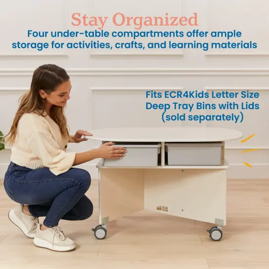 Collaboration Table, Kids Furniture White Wash {4}