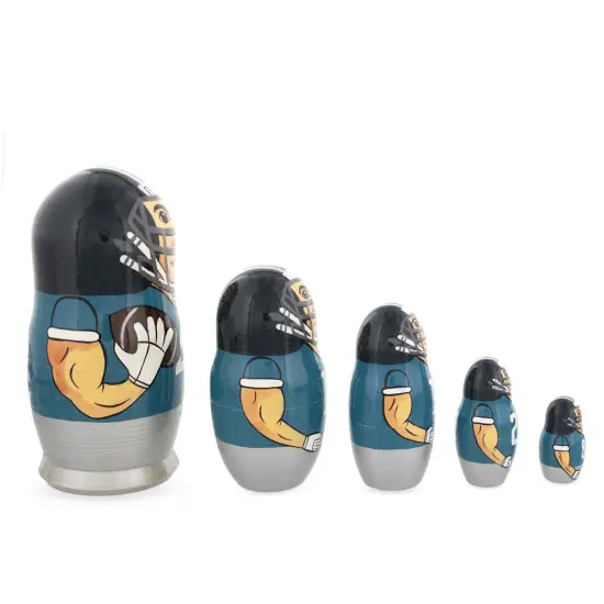 Football Wooden Nesting Dolls {3}