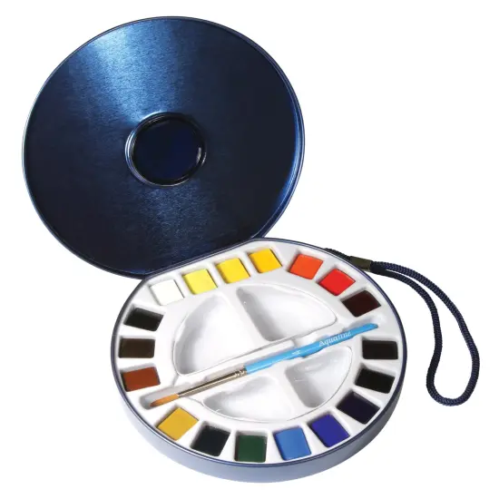 Daler-Rowney Aquafine Watercolor Paint Half Pan Travel Set-18/Pkg {3}