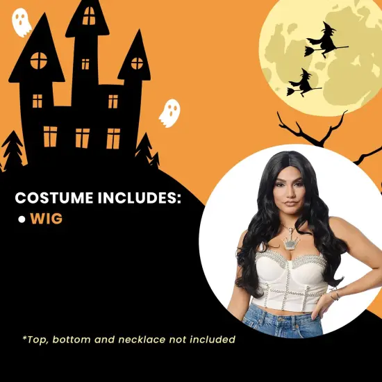 Goddess Adult Black Costume Wig {5}