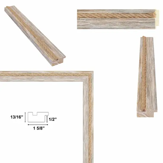 Nautical Rope Dock Boat Rustic White Wash Picture Frame 22x28 frame {5}