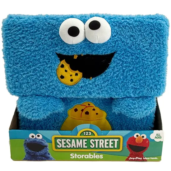 Sesame Street: Storables 12" Box - Cookie Monster - Character Themed Bin, Fabric Storage Container, Opening Top Lid, Holds Toys Books & More, Licensed {3}