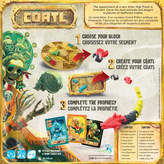 Synapses Games: Coatl, Strategy Board Game, Play in Solo Mode, Or With Up to 4 Players, 30 to 60 Minute Play Time, For Ages 10 and up {3}