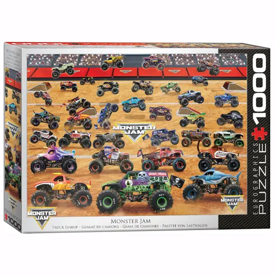 Eurographics: Monster Jam Truck Lineup - 1000-Piece Puzzle - 26.6" x 19.25" - Adult Jigsaw, Action-Packed Featuring Iconic Trucks, Officially Licensed {1}