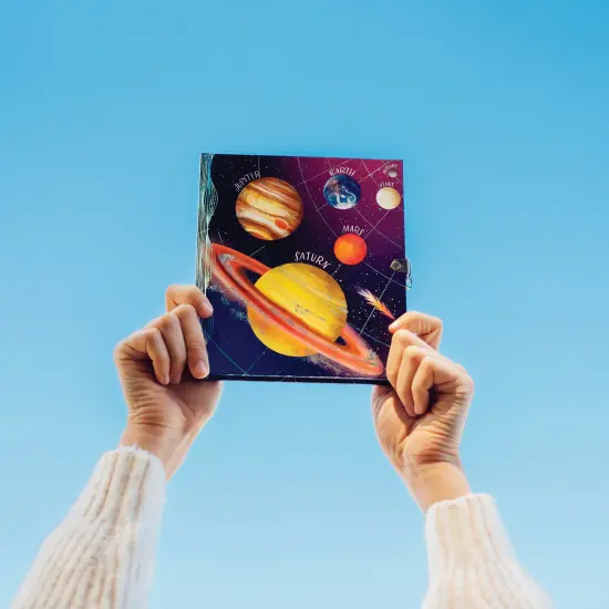 eeBoo: Space Journal - Includes Lock & Keys, 176 Lined Pages, Stetch & Take Notes, 6.25 x 5.5", Foil Cover Solar System-Themed Diary, Kids & Teens {5}