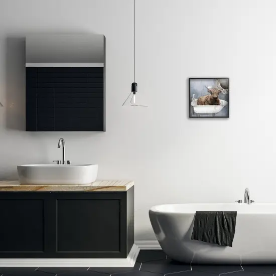 Stupell Industries Le Bain Bleu Cattle Framed Giclee, design by Sophie 6 {2}