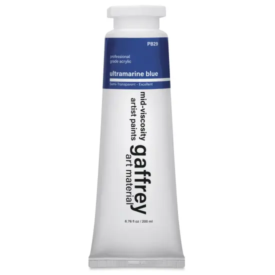 Gaffrey Art Material Standard Body Acrylic Paint - Ultramarine Blue, 200 ml tube {1}