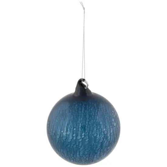 Northlight Glass Christmas Ball Ornament - 4.75" - Blue {3}