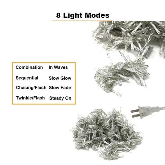 200 LED Curtain Light White {6}