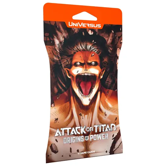 UniVersus: Attack on Titan: Origins of Power - Booster Pack - 11 Card Hanging Pack, Randomly Assorted, Deck-Building Collectible Card Game {3}