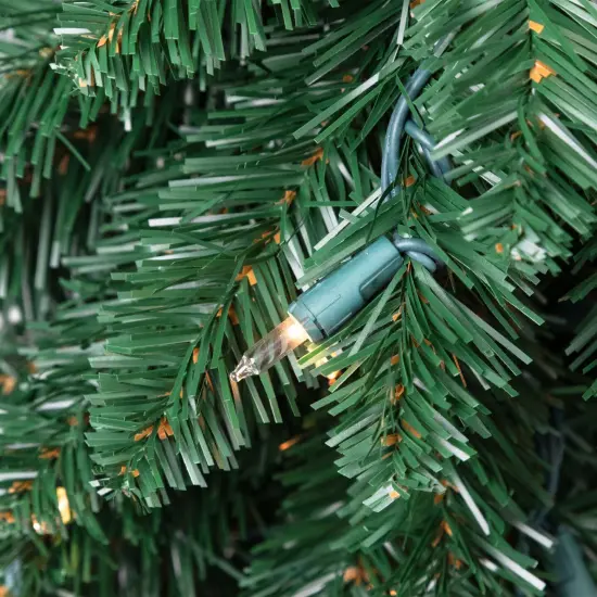 Northlight Pre-Lit Pencil Alpine Artificial Christmas Tree - 6' - Clear Lights Green {6}