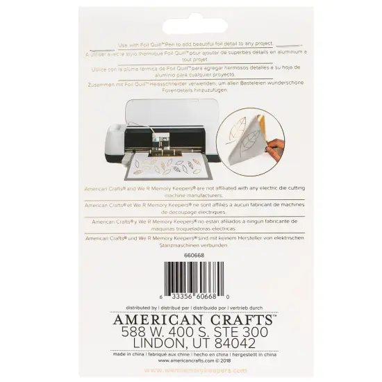 We R Foil Quill Foil Sheets 4"X6" 30/Pkg-Silver Swan {3}