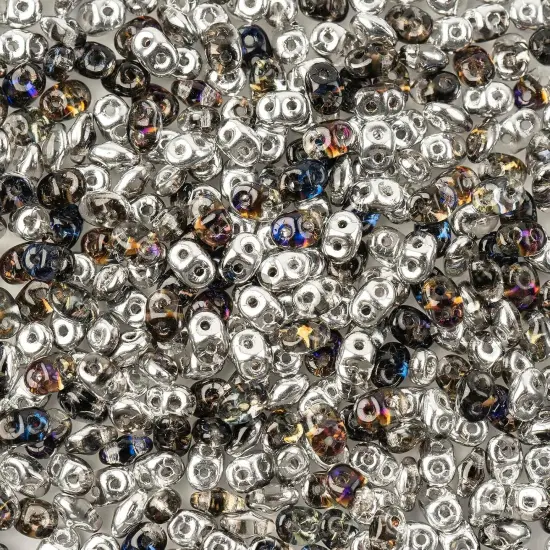 Matubo 2-Hole Czech Glass Crystal Finishes Superduo Beads, 100g Heliotrope {1}