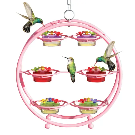 Collections Etc Unique 6 Bowl Hanging Hummingbird Feeder {2}