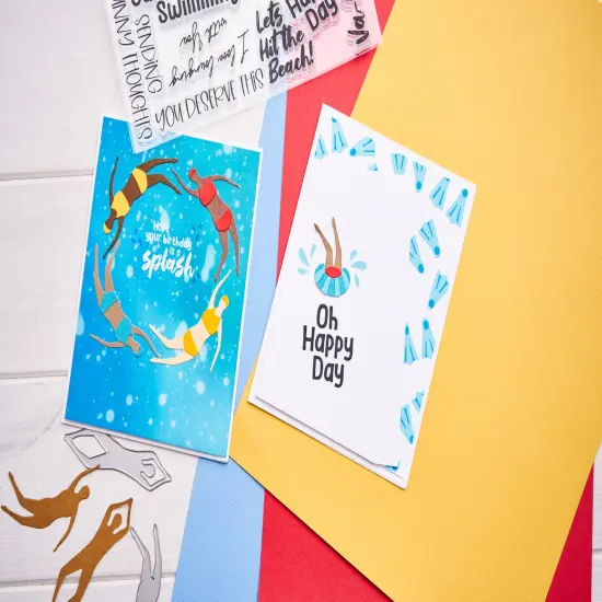 Sizzix Clear Stamps Set By Catherine Pooler 29/Pkg-Synchronized Swimmers {6}