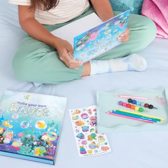 3C4G: Seas The Day! Aquatic Artist Drawing Set - 20pc Make Your Own Waves Ocean Themed Kit, Magnetic Closing Box, Full-Sized Sketchbook, Girls Kids 8+ {6}