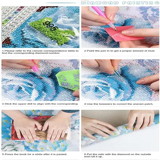 Colorful Flower 5D DIY Diamond Art Kits Full Drill Diamond Dots for Gift Wall Decor and Relaxation Gem Arts 12x16 inch {5}