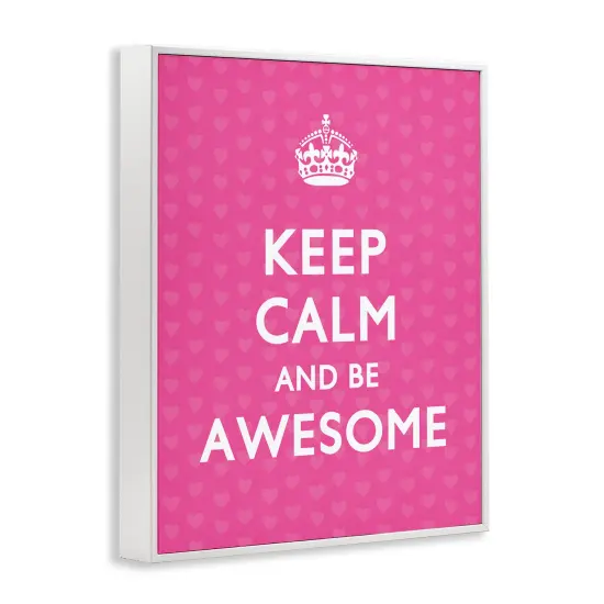 Stupell Industries Keep Calm Be Awesome Framed Giclee Wall Art Design by Nataly White {3}