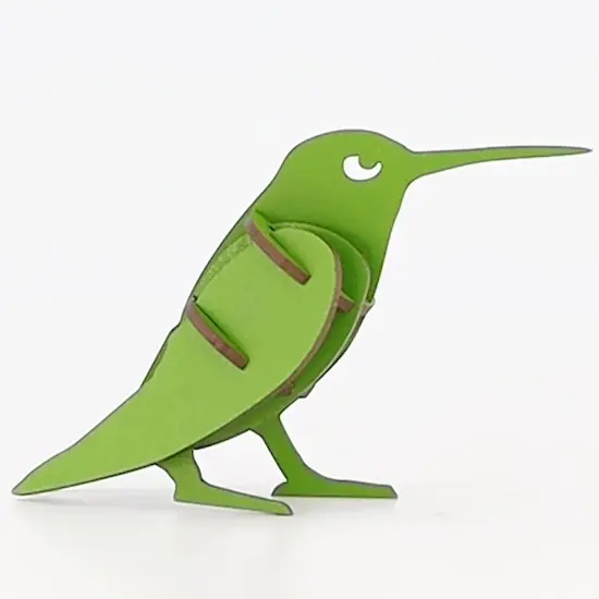 Little & Wood: Woodlet: Small - Hummingbird - Green, 3D Wooden Kit-Set, Bird Puzzle, Easy Assembly, Pop Build Fun, Sustainably Sourced Wood, Ages 6+ {5}