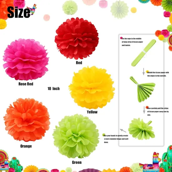 Fiesta Balloons Letter Banner Mexico Taco Llama Cactus Avocado Chili Pepper Mylar Balloon Birthday Mexican Fiesta Theme Cinco De Mayo Party Decor 13 Pcs Set {3}