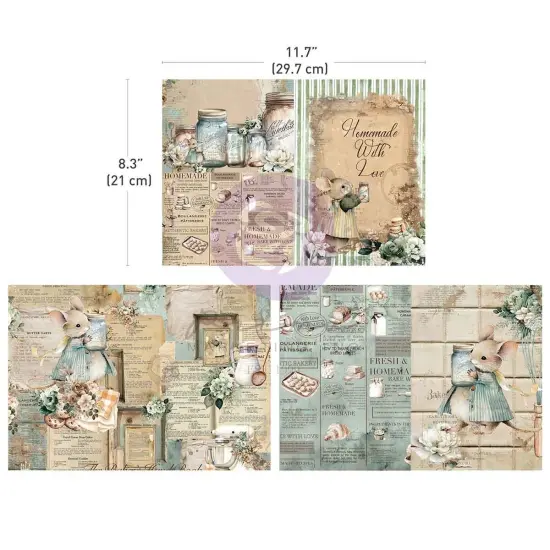 Prima Marketing A4 Decoupage Sheets 3/PKG-The Home Baker {1}