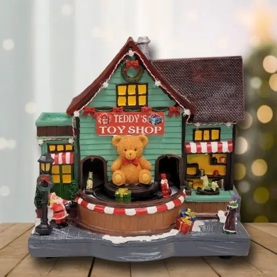 Teddy's Toy Shop Miniature Christmas Village {2}