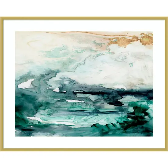 Sea Foam Flow I by Jennifer Paxton Parker Wood Framed Wall Art Print {1}
