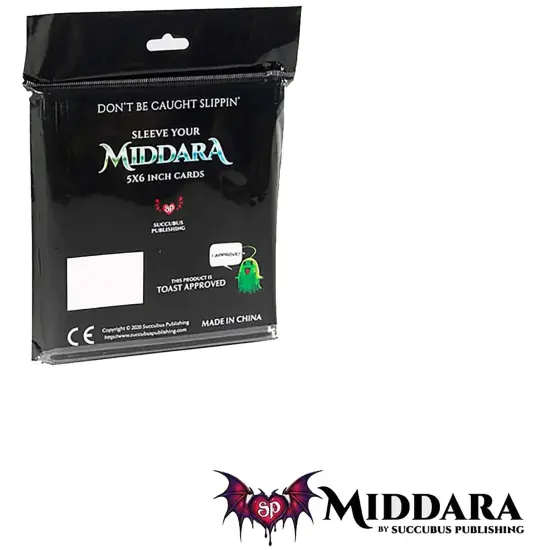 Middara: The Sexiest Sleeves 100 Pack - 5x6" Large Size, Clear Card Sleeves, Custom Act 1 Board Game Accessory, Thick Design Protection, RPG Add-On {4}