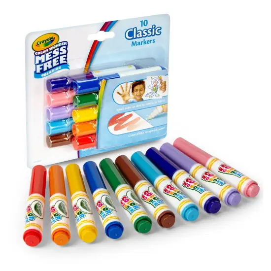 Color Wonder Mess Free Mini Markers, Classic Colors, Pack of 10 {1}