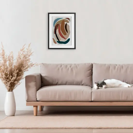 Stupell Industries Paper Collage Earth Tones Framed Print Under Glass, design by Nikki Galapon {2}