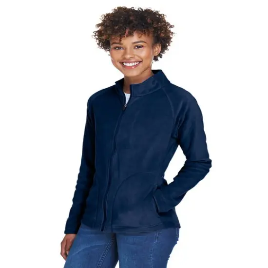 Team 365&reg; Ladies Campus Microfleece Jacket WHITE {5}