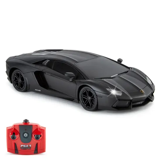 CMJ RC Cars: Lamborghini LP700-4 - Black - 1:24 Scale, Remote Control Radio Vehicle, 2.4 Ghz, LED Headlights, Indoor-Outdoor Racing Toy, Licensed {1}