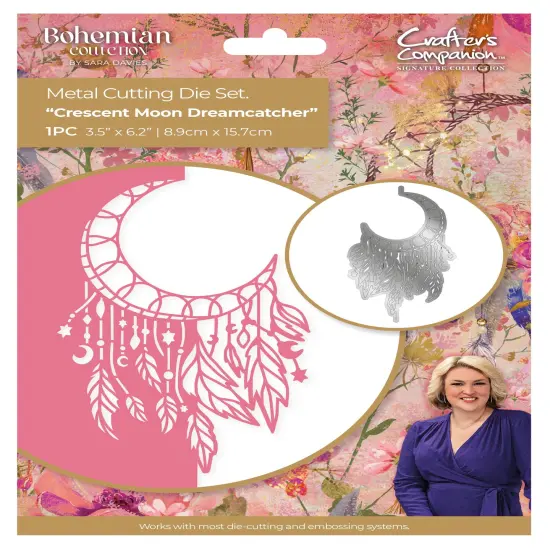 Sara Signature Bohemian Dies-Crescent Moon Dreamcatcher {1}