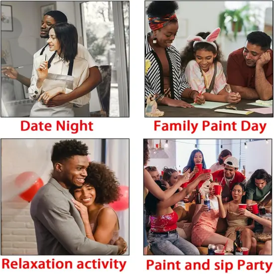 2 Pack Paint and Sip Canvas Painting Kit - 8x10 (Night City) {4}