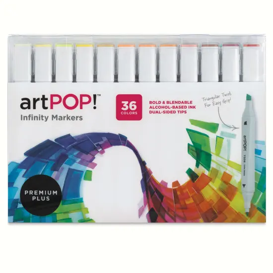 artPOP! Infinity Art Markers, 36 Colors, Dual Tip Alcohol Based Markers, Permanent Professional Markers for Drawing, Illustration, Sketching, Animation with Triangular Grip {3}