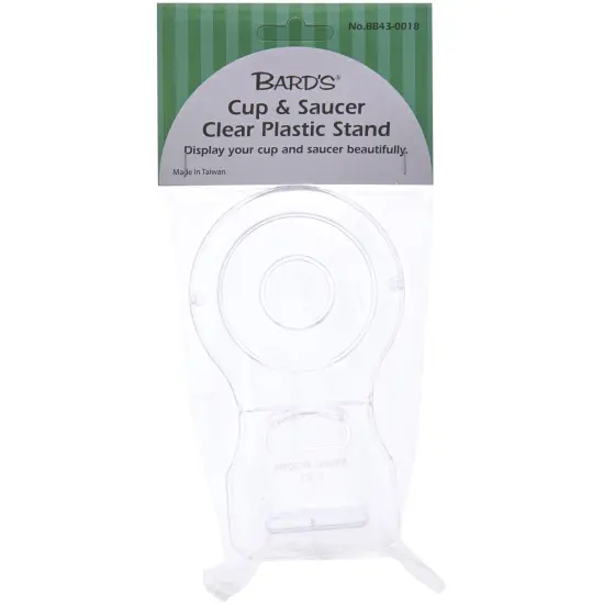 Bard's Clear Cup and Saucer Stand, 2" H x 2.5" W x 5.5" D {1}