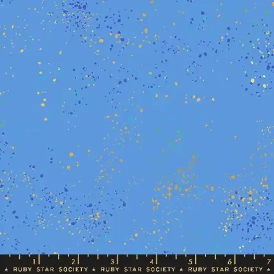 Blue Speckled Metallic Lindley 43"/44" Fabric Per Yard {1}