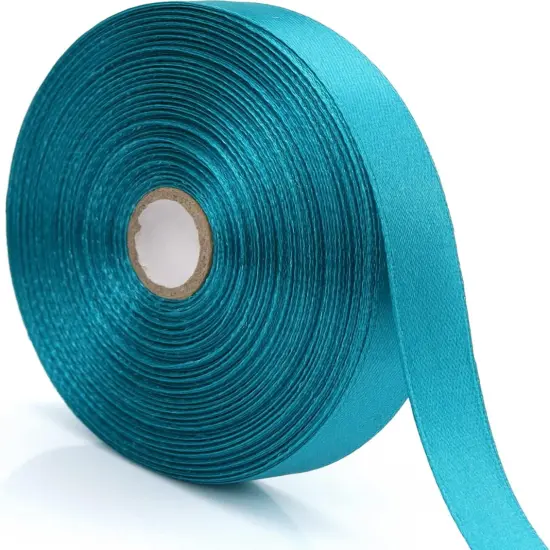 1/2 inch, Peacock Blue Ribbon for Gift Wrapping 50 Yards Perfect Wedding Party Wreath Sewing DIY Hair Accessories Decoration Floral Hair Balloons Other Projects (1/2 inch, Peacock Blue) {1}