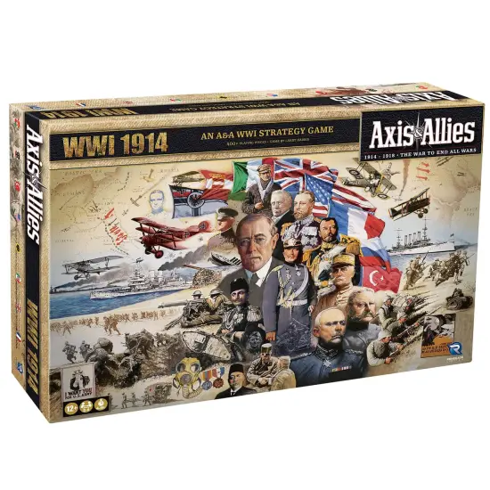 Renegade Game Studios: Axis & Allies: WWI 1914 - Upgraded Edition, Epic Miniatures War Board Game, Immersive & Strategic, Age 12+, 2-8 Players, 4-6 Hr {1}