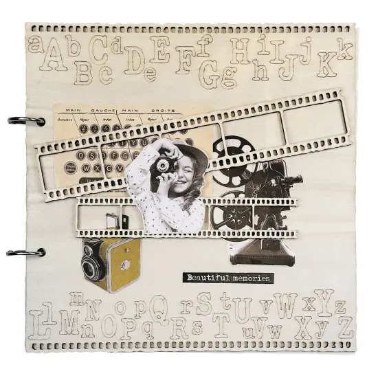 Studio Light Grunge Plywood Journal 8"X8"-Nr. 08, Letter Journal {3}