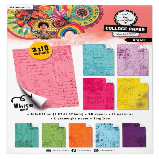 Art By MarleneCollection Paper Pad 8.25"X11.57"20/Pkg-Nr.277 Brights {1}
