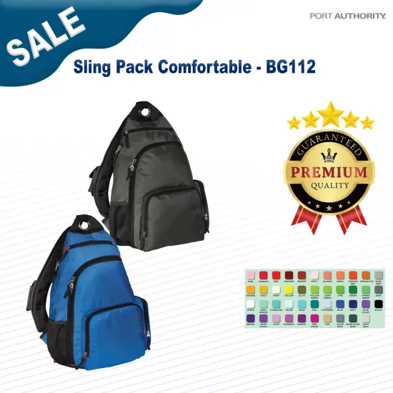 Port Authority&reg; Sling Pack Comfortable Black {2}