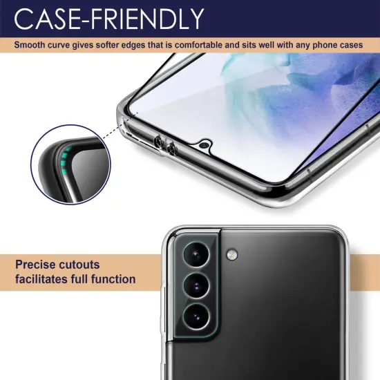 Insten 2+1 Pack Screen Protector For Samsung Galaxy S21 Plus 5G (6.7 Inch) Tempered Glass Clear Cover with Camera Lens Protector, Alignment Frame, Case Friendly, Anti-Scratch {4}