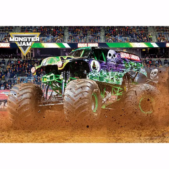 Eurographics: Monster Jam Grave Digger - 550 Piece Puzzle - Iconic Monster Truck-Shaped Collectible Tin, 19x13" Action Jigsaw, Officially Licensed {3}