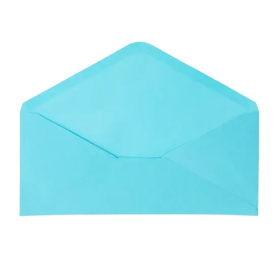 200 Pack #10 Blue Colored Envelopes Bulk - Gummed Seal Letter Size for Party Invitations, Business Mailing, Checks, Holidays, Greeting Cards, Thank You Notes (4 1/8 x 9 1/2 In) {7}