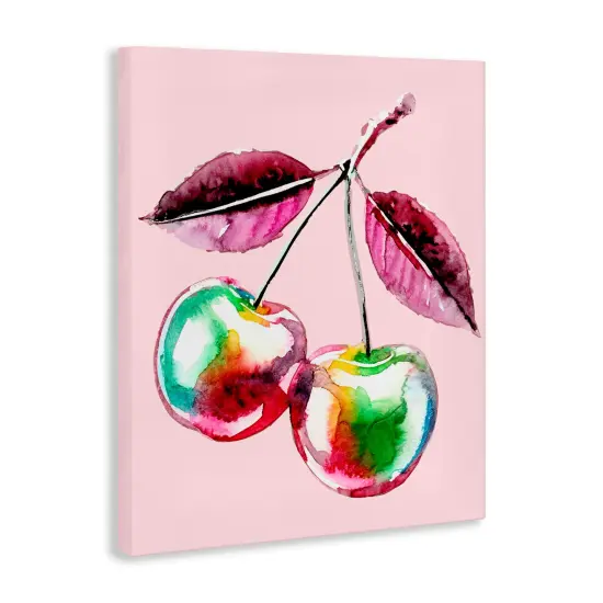 Stupell Industries Chromatic Cherries on Pink Canvas, design by Lil' Rue {3}