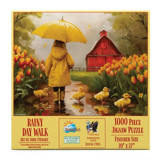 Sunsout Rainy Day Walk 1000 pc Jigsaw Puzzle 77085 {4}
